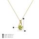 5 - Tessie 0.18 ct Peridot (3.50 mm) Women Teardrop Solitaire Pendant Necklace 