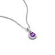 4 - Tessie 0.15 ct Amethyst (3.50 mm) Women Teardrop Solitaire Pendant Necklace 