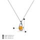 5 - Tessie 0.15 ct Citrine (3.50 mm) Women Teardrop Solitaire Pendant Necklace 