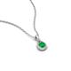 4 - Tessie 0.15 ct Emerald (3.50 mm) Women Teardrop Solitaire Pendant Necklace 