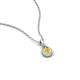4 - Tessie 0.17 ct Yellow Sapphire (3.50 mm) Women Teardrop Solitaire Pendant Necklace 