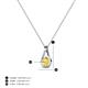 5 - Tessie 0.17 ct Yellow Sapphire (3.50 mm) Women Teardrop Solitaire Pendant Necklace 