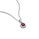 4 - Tessie 0.18 ct Rhodolite Garnet (3.50 mm) Women Teardrop Solitaire Pendant Necklace 