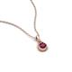 4 - Tessie 0.18 ct Rhodolite Garnet (3.50 mm) Women Teardrop Solitaire Pendant Necklace 