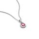 4 - Tessie 0.15 ct Pink Tourmaline (3.50 mm) Women Teardrop Solitaire Pendant Necklace 