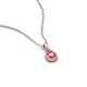4 - Tessie 0.15 ct Pink Tourmaline (3.50 mm) Women Teardrop Solitaire Pendant Necklace 