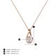 5 - Tessie 0.17 ct White Sapphire (3.50 mm) Women Teardrop Solitaire Pendant Necklace 