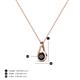 5 - Tessie 0.17 ct Black Diamond (3.50 mm) Women Teardrop Solitaire Pendant Necklace 