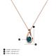 5 - Tessie 0.16 ct Blue Diamond (3.50 mm) Women Teardrop Solitaire Pendant Necklace 