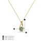5 - Tessie 0.22 ct Lab Created Alexandrite (3.50 mm) Women Teardrop Solitaire Pendant Necklace 