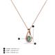 5 - Tessie 0.22 ct Lab Created Alexandrite (3.50 mm) Women Teardrop Solitaire Pendant Necklace 