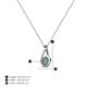 5 - Tessie 0.22 ct Lab Created Alexandrite (3.50 mm) Women Teardrop Solitaire Pendant Necklace 