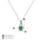5 - Tessie 0.18 ct Green Garnet (3.50 mm) Women Teardrop Solitaire Pendant Necklace 