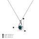 5 - Tessie 0.17 ct London Blue Topaz (3.50 mm) Women Teardrop Solitaire Pendant Necklace 