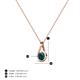 5 - Tessie 0.17 ct London Blue Topaz (3.50 mm) Women Teardrop Solitaire Pendant Necklace 