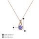 5 - Tessie 0.16 ct Tanzanite (3.50 mm) Women Teardrop Solitaire Pendant Necklace 