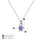 5 - Tessie 0.16 ct Tanzanite (3.50 mm) Women Teardrop Solitaire Pendant Necklace 