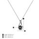 5 - Tessie 0.17 ct Black Diamond (3.50 mm) Women Teardrop Solitaire Pendant Necklace 