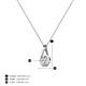 5 - Tessie 0.14 ct Moissanite (3.50 mm) Women Teardrop Solitaire Pendant Necklace 