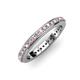 3 - Caitlin 1.60 mm Pink Tourmaline and Diamond Eternity Band 