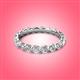 3 - Bella 1.65 ctw Round Natural Diamond (2.70 mm) Shared Prong Floating Eternity Band 