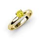 3 - Bianca IGI Certified 6.30 mm Round Lab Grown Yellow Diamond Solitaire Engagement Ring 