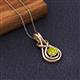3 - Amanda 5.00 mm Round Yellow Diamond Solitaire Infinity Love Knot Pendant Necklace 