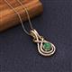 3 - Amanda 5.00 mm Round Lab Created Alexandrite Solitaire Infinity Love Knot Pendant Necklace 