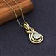 3 - Amanda 5.00 mm Round Opal Solitaire Infinity Love Knot Pendant Necklace 