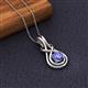 3 - Amanda 5.00 mm Round Tanzanite Solitaire Infinity Love Knot Pendant Necklace 