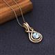 3 - Amanda 5.00 mm Round Aquamarine Solitaire Infinity Love Knot Pendant Necklace 