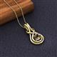3 - Amanda 5.00 mm Round Smoky Quartz Solitaire Infinity Love Knot Pendant Necklace 