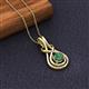 3 - Amanda 5.00 mm Round Lab Created Alexandrite Solitaire Infinity Love Knot Pendant Necklace 