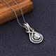 3 - Amanda 5.00 mm Round Lab Grown Diamond Solitaire Infinity Love Knot Pendant Necklace 