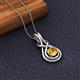 3 - Amanda 5.00 mm Round Citrine Solitaire Infinity Love Knot Pendant Necklace 