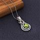 3 - Amanda 5.00 mm Round Peridot Solitaire Infinity Love Knot Pendant Necklace 
