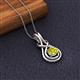 3 - Amanda 5.00 mm Round Yellow Diamond Solitaire Infinity Love Knot Pendant Necklace 