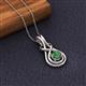 3 - Amanda 5.00 mm Round Lab Created Alexandrite Solitaire Infinity Love Knot Pendant Necklace 