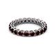3 - Tiffany 3.00 mm Red Garnet Eternity Band 