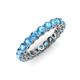 4 - Tiffany 3.00 mm Blue Topaz Eternity Band 
