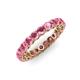 4 - Tiffany 3.00 mm Rhodolite Garnet Eternity Band 
