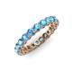 4 - Tiffany 3.00 mm Blue Topaz Eternity Band 