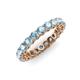 4 - Tiffany 3.00 mm Aquamarine Eternity Band 