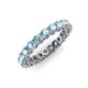 4 - Tiffany 3.00 mm Aquamarine Eternity Band 