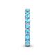 6 - Tiffany 3.00 mm Blue Topaz Eternity Band 