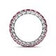 5 - Tiffany 3.00 mm Rhodolite Garnet Eternity Band 