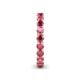 6 - Tiffany 3.00 mm Rhodolite Garnet Eternity Band 