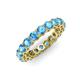 4 - Tiffany 3.40 mm Blue Topaz Eternity Band 