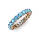4 - Tiffany 3.40 mm Blue Topaz Eternity Band 