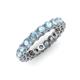 4 - Tiffany 3.40 mm Aquamarine Eternity Band 